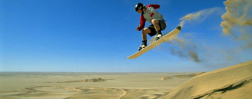 Stand up sand boarding